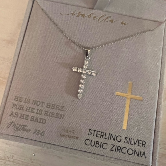 Isabella M Cross Necklace - Picture 3 of 4